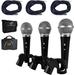 Pyle Pro Dynamic Handheld Microphone Kit with XLR Cables (3-Pack) PDMICKT34