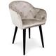 Cotecosy - Chaise / Fauteuil Honorine Velours Taupe - Taupe