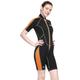 Cressi Lido Lady Shorty Wetsuit 2mm - Damen Neoprenanzug Shorty Neopren 2mm für alle Wassersportarten, Gr. XL, Schwarz/Orange