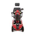 Monarch MM4 Travel Mobility Scooter - 2 x 50 Ah Batteries - Pneumatic Tyres - Electric Mobility Scooter - Padded Upholstery Swivel Seat - 136 kg Weight Capacity (Red)
