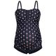 Herzmutter Maternity-Tankini-Swimwear - Two-Piece Swimsuit for Pregnant Women - Bandeau-Tankini-Set - Stripe-Pattern-Dots - Oversize - UV Protection 50-7000 (M, Anchor-Print)