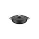 Tramontina Black Enamelled Cast Iron Shallow Casserole Dish | 28 cm (4.1 litre) | Indoor & Outdoor Use