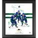 Vancouver Canucks Framed 15" x 17" Franchise Foundations Collage with a Piece of Game Used Puck - Limited Edition 604