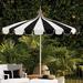 Pacific Pagoda 8.5 ft Patio Umbrella with Alternating Panels Canvas Spa/Sand Sunbrella - Ballard Designs