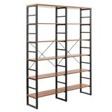 Costway 80 Inch Freestanding Industrial Double Wide 6-Shelf Bookcase