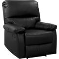 Fauteuil relax Lincoln - 90 x 89 x 103 cm - Noir - Noir.