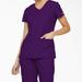 Dickies Women's Eds Signature V-Neck Scrub Top With Pen Slot - Purple Eggplant Size S (85906)