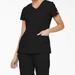 Dickies Women's Eds Signature V-Neck Scrub Top With Pen Slot - Black Size 2Xl (85906)