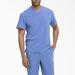 Dickies Men's Eds Essentials Tuckable V-Neck Scrub Top - Ceil Blue Size 3Xl (DK635)