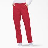 Dickies Women's Eds Signature Tapered Leg Cargo Scrub Pants - Red Size 3Xl (86106)