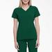 Dickies Women's Eds Essentials Mock Wrap Scrub Top - Hunter Green Size 2Xl (DK625)