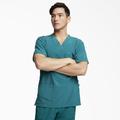 Dickies Men's Eds Essentials V-Neck Scrub Top - Hunter Green Size L (DK645)