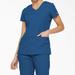 Dickies Women's Eds Signature V-Neck Scrub Top With Pen Slot - Royal Blue Size M (85906)