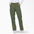 Dickies Women's Eds Signature Cargo Scrub Pants - Olive Green Size S (86106)