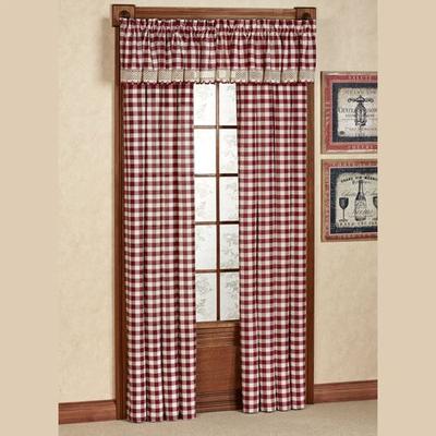 Buffalo Check Tailored Curtain Panel, 42 x 84, Loden