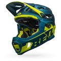 Bell Unisex – Erwachsene Super DH Mips Fahrradhelm MTB, matte/gloss blue/hi-viz, M | 55-59cm