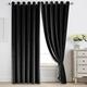 Imperial Rooms Crushed Velvet Curtains Black 66x90 Eyelet Curtains for Bedroom Fully Lined Super Soft Blackout Window Curtain + 2 Matching Tie Backs (168cm x 228cm)