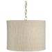 Possini Euro Gold Silver 15" Wide Antique Brass Shaded Pendant Light