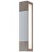 Post 13 1/2" High Satin Nickel and White LED Wall Sconce