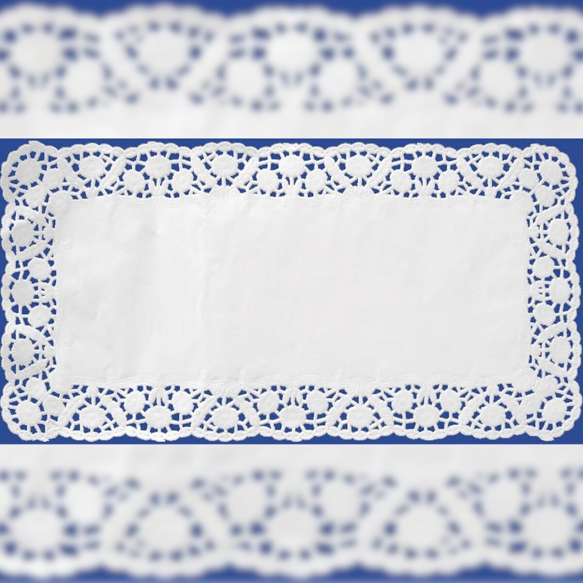 VEPATIM 500x Deko-Tortenspitzen eckig weiß 36 x 46 cm Image