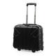 suitline - Pilotentrolley Hartschale, Business Trolley, Kabinengepäck, Handgepäck Trolley, Pilotenkoffer, Bordcase, Bordgepäck, TSA, ABS, 2 Rollen,Schwarz