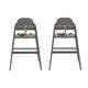 Safetots Two Pack of Simply Stackable Wooden High Chairs, Grey, Highchairs for Baby and Toddler, Stylish and Practical, Baby Highchairs for Your Home or Space Saving High Chairs for Restaurant