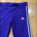 Adidas Bottoms | Adidas Sz 7-8 Cotton Spandex Purple Sweatpants Euc | Color: Gray/Purple | Size: 7g