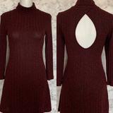 American Eagle Outfitters Dresses | American Eagle Red Turtleneck Cut Out Mini Dress | Color: Red | Size: S