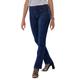 MAMAJEANS Amalfi - High Rise Bootcut Pull on Jeans - Stretchable Women's Bootcut Leggings - Made in Itay (8, Denim)