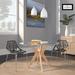 Modern Asbury Dining Chair w/ Chromed Legs (Set of 2) - LeisureMod AC16BL2