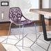 Modern Asbury Dining Chair w/ Chromed Legs - LeisureMod AC16PR