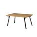 "Ravenna Modern Rectangular Wood 63"" Dining Table w/ Metal Y-Shaped Joint Legs - LeisureMod RTC63OW"