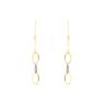 Boucles D'oreilles Pendantes Lucette Or Bicolore