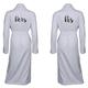 aztex 100% Cotton Set of 2 His and Her Robes, 450gsm, Cotton, Wedding Gift, White - Hers XL His XL