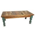 Loon Peak® Crenata Solid Wood Coffee Table Wood in Blue | 17 H x 48 W x 24 D in | Wayfair LOPK2578 40815568