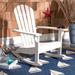 Rosecliff Heights George Outdoor Rocking Chair, Solid Wood in Gray/White | 37.4 H x 28.3 W x 32.7 D in | Wayfair 8B251597EB8844DBAB6678C9C19A9484