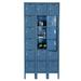 Hallowell Premium 6 Tier 3 Wide Locker Metal in White/Blue | 78 H x 36 W x 18 D in | Wayfair U3288-6MB