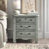 Kelly Clarkson Home 3-Drawer Nightstand Wood in Green | 29 H x 28 W x 16 D in | Wayfair BEDB9352EDF643499E9F8228323C5622