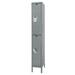 Hallowell Premium 2 Tier 1 Wide Locker Metal in Gray/Blue | 78 H x 15 W x 15 D in | Wayfair U1558-2A-HG