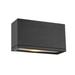 WAC Lighting Rubix 2 - Light Hammered Outdoor Flush Mount Aluminum/Glass/Metal in Black | 5.5 H x 10 W x 3.875 D in | Wayfair WS-W2510-BK