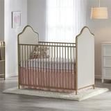 Little Seeds Piper 2-in-1 Convertible Upholstered Crib Wood in Yellow | 52 H x 29 W in | Wayfair 6804296BRU