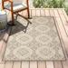 White 79 x 0.25 in Indoor/Outdoor Area Rug - Wade Logan® Arneshia Geometric Beige Indoor/Outdoor Area Rug, Synthetic | 79 W x 0.25 D in | Wayfair