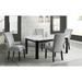 Willa Arlo™ Interiors Biggs 4 - Person Dining Set Wood/Upholstered in Brown/White | Wayfair B16D545CC3D94917ABF41DA1FDFEF5DB