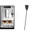 Melitta Caffeo Solo & Perfect Milk E957-103 Schlanker Kaffeevollautomat mit Auto-Cappuccinatore | Automatische Reinigungsprogramme Silber + Milchlanze für Kaffeevollautomaten, Edelstahl, Schwarz