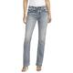 Silver Jeans Co. Damen Suki Curvy Fit High Rise Baby Bootcut Jeans, Light Wash Indigo, 28W x 31L