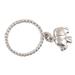 Elephant Rope,'Sterling Silver Band Ring with Elephant Charm from India'