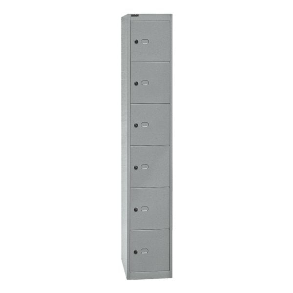 Bisley Garderobenschrank »Office« 1x 40 cm tiefes Abteil mit 6 Fächern silber, 30.5x180.2x45.7 cm