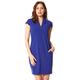 Roman Originals Women Cocoon Shift Dress - Ladies Stretch Jersey Smart Casual Workwear Office Desk Laidback Party Gathering Daywear Fitted Tunic - Royal Blue - Size 14