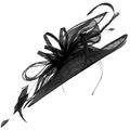 Max and Ellie Ascot Disc Headpiece in Black, size: One Size