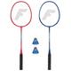 Franklin Sports Unisex-Erwachsene Badmintonschläger für 2 Spieler, Weiß, Rot, Blau, Sterne, Einheitsgröße